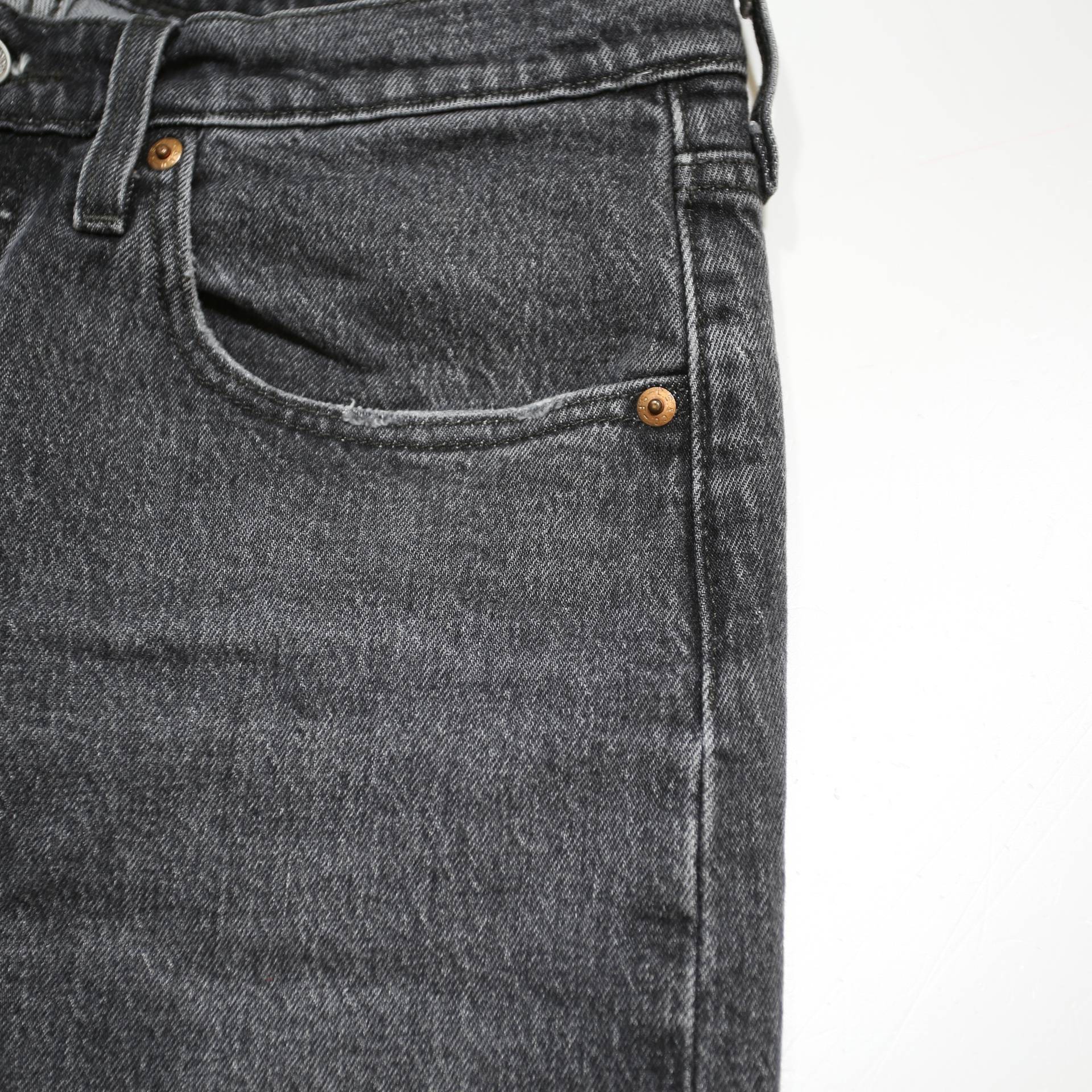 LEVI'S 501 Womens Jeans Black Regular Straight Denim W30 L24 Classic Fit