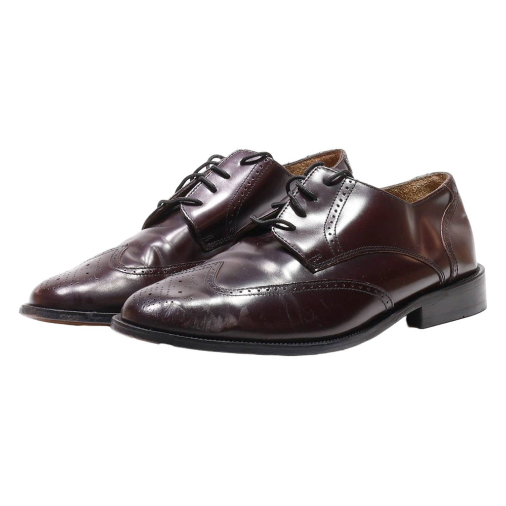 PRONTO-UOMO Brogue Shoes Maroon Leather Mens UK 11
