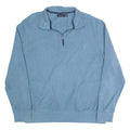 NAUTICA Mens Jumper Blue 1/4 Zip Tight Knit XL