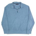 NAUTICA Mens Jumper Blue 1/4 Zip Tight Knit XL