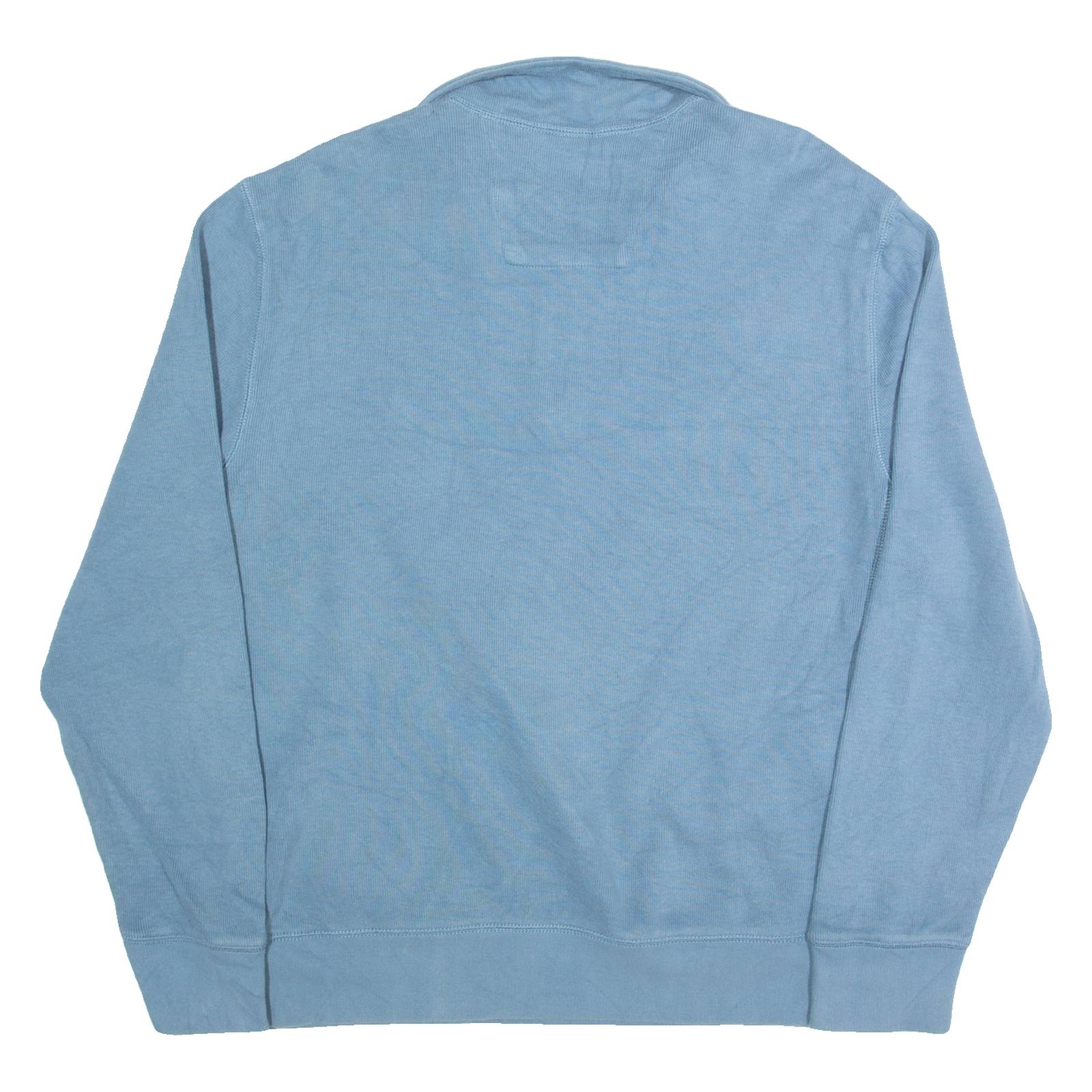 NAUTICA Mens Jumper Blue 1/4 Zip Tight Knit XL
