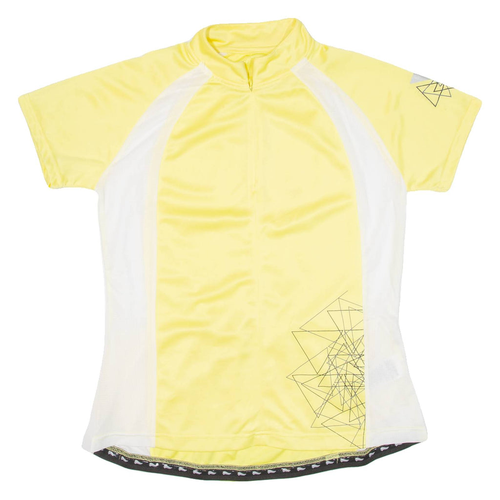 Cycling Womens Jersey Yellow 1/4 Zip L