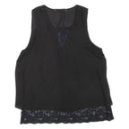 ZARA Womens Printed Vest Black Sleeveless S