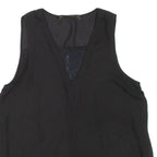 ZARA Womens Printed Vest Black Sleeveless S