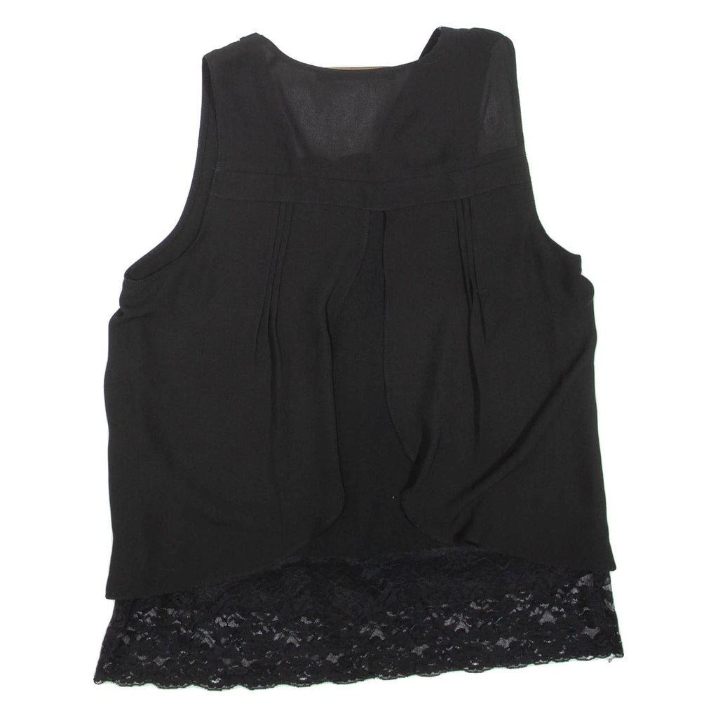 ZARA Womens Printed Vest Black Sleeveless S