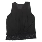 ZARA Womens Printed Vest Black Sleeveless S
