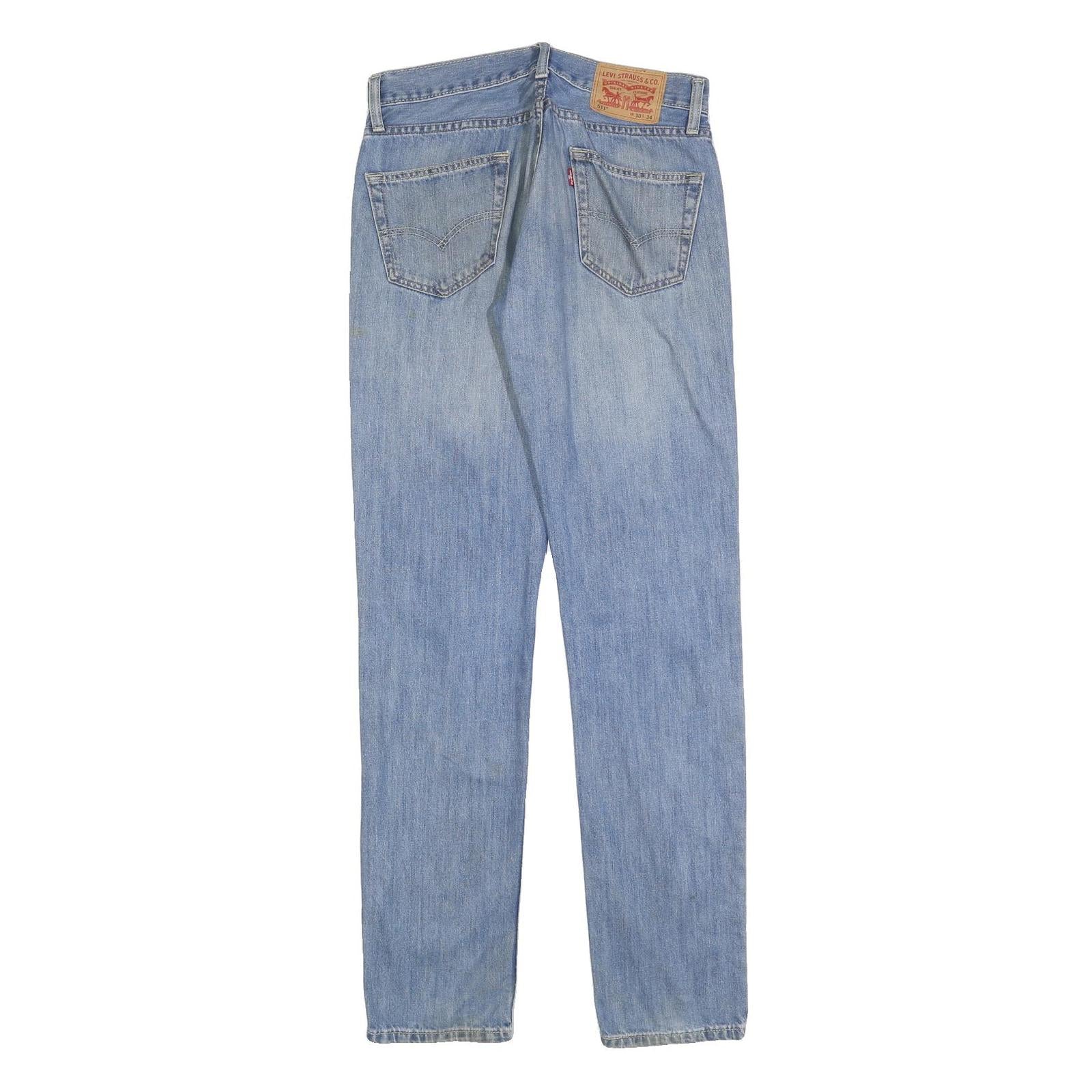 LEVI'S 511 Slim Mens Jeans Blue Slim Skinny Denim Light W30 L34 Stylish Fit