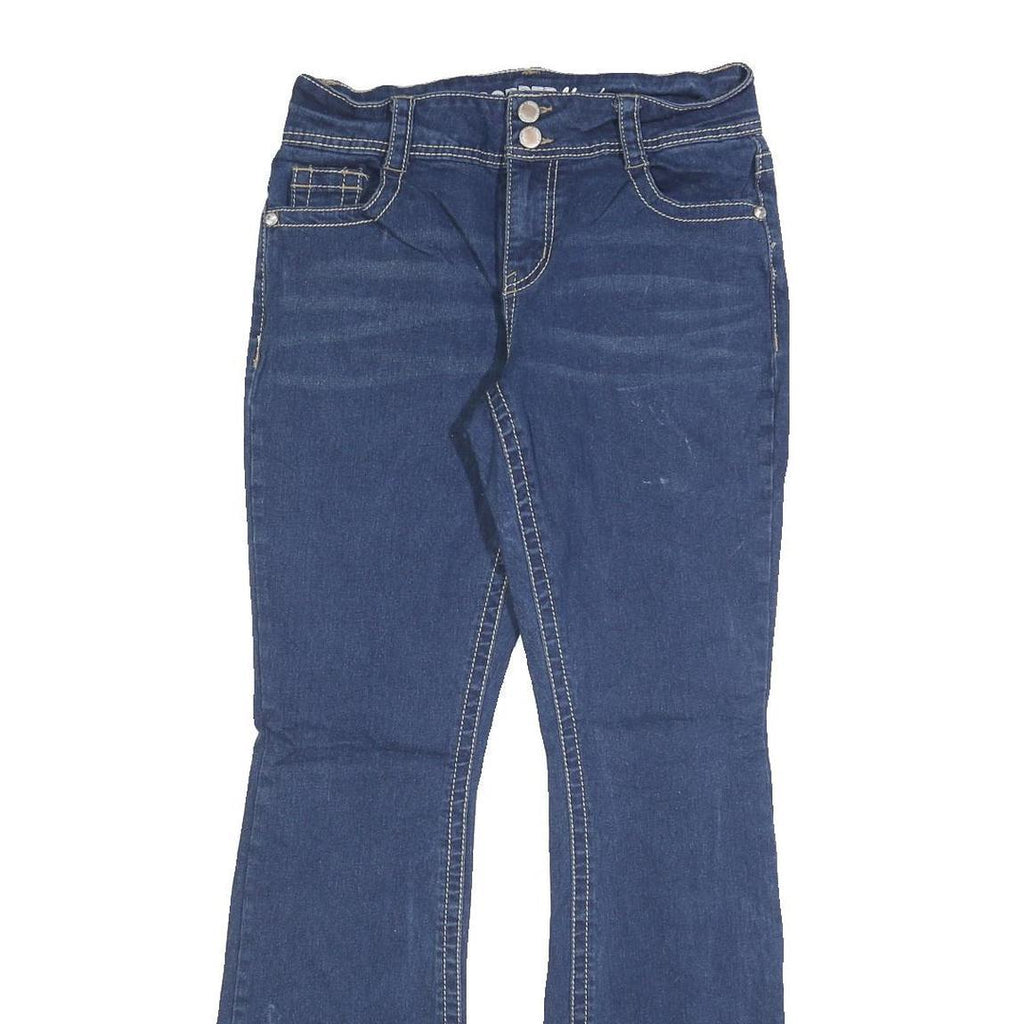COPPER FLASH Womens Jeans Blue Regular Flared Denim Medium W30 L32 Stylish