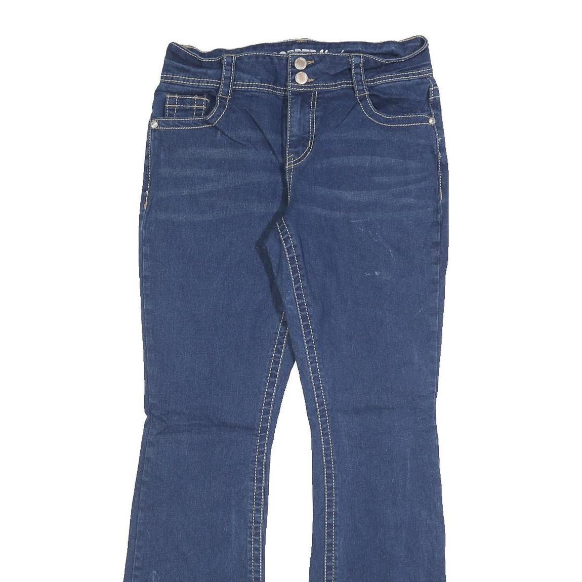COPPER FLASH Womens Jeans Blue Regular Flared Denim Medium W30 L32 Stylish