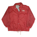 Mens Red Jacket L Polyester Blend Zip Outdoor Casual 911 Police Print