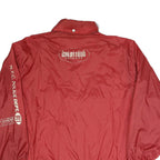 Mens Red Jacket L Polyester Blend Zip Outdoor Casual 911 Police Print