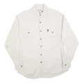 BIG STAR Mens White Shirt M Cotton Blend Button Long Sleeve Casual Pocket