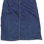 LL BEAN Womens Blue Denim Straight Knee Length Woven Cotton Blend Skirt XS