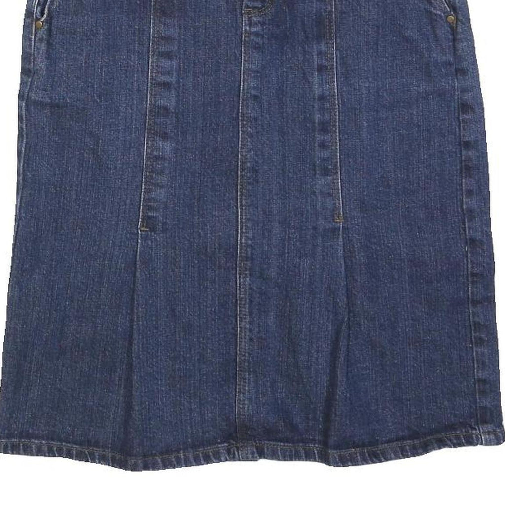 LIQUID Womens Blue Denim Pencil Knee Length Cotton Skirt Size S Casual