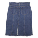 LIQUID Womens Blue Denim Pencil Knee Length Cotton Skirt Size S Casual