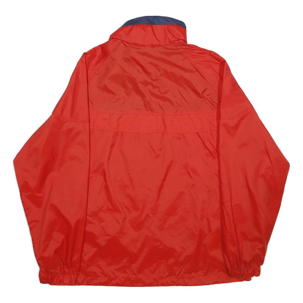 COLUMBIA Womens Red & Navy Lightweight Nylon Jacket L Zip Plain Sportswear