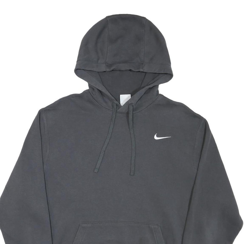 NIKE Mens Grey Hoodie M Casual Pullover Sweatshirt Cotton Blend