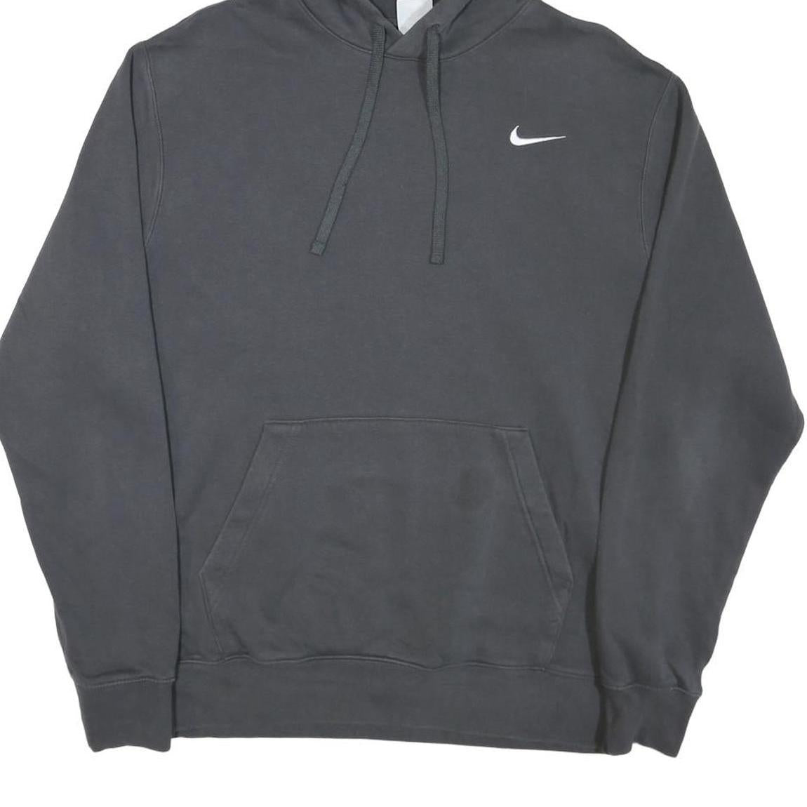 NIKE Mens Grey Hoodie M Casual Pullover Sweatshirt Cotton Blend