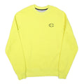 CHAMPION Mens Yellow Crew Neck L Cotton Blend Logo Sweatshirt