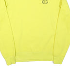 CHAMPION Mens Yellow Crew Neck L Cotton Blend Logo Sweatshirt
