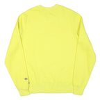 CHAMPION Mens Yellow Crew Neck L Cotton Blend Logo Sweatshirt