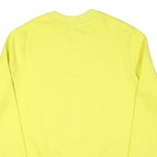 CHAMPION Mens Yellow Crew Neck L Cotton Blend Logo Sweatshirt