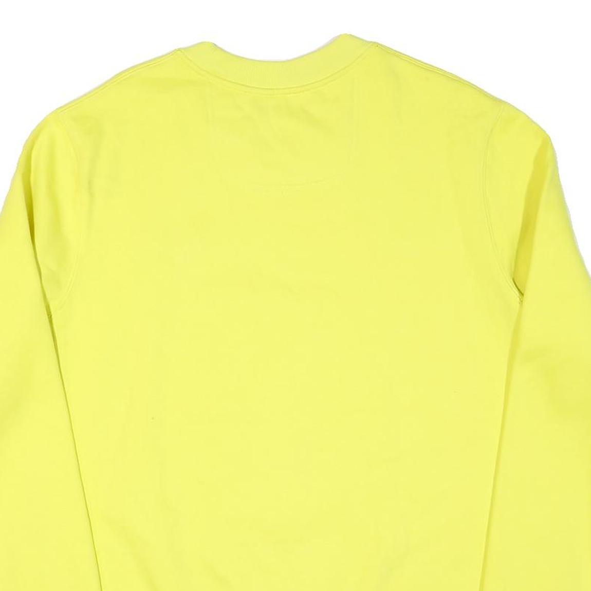 CHAMPION Mens Yellow Crew Neck L Cotton Blend Logo Sweatshirt