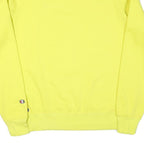 CHAMPION Mens Yellow Crew Neck L Cotton Blend Logo Sweatshirt