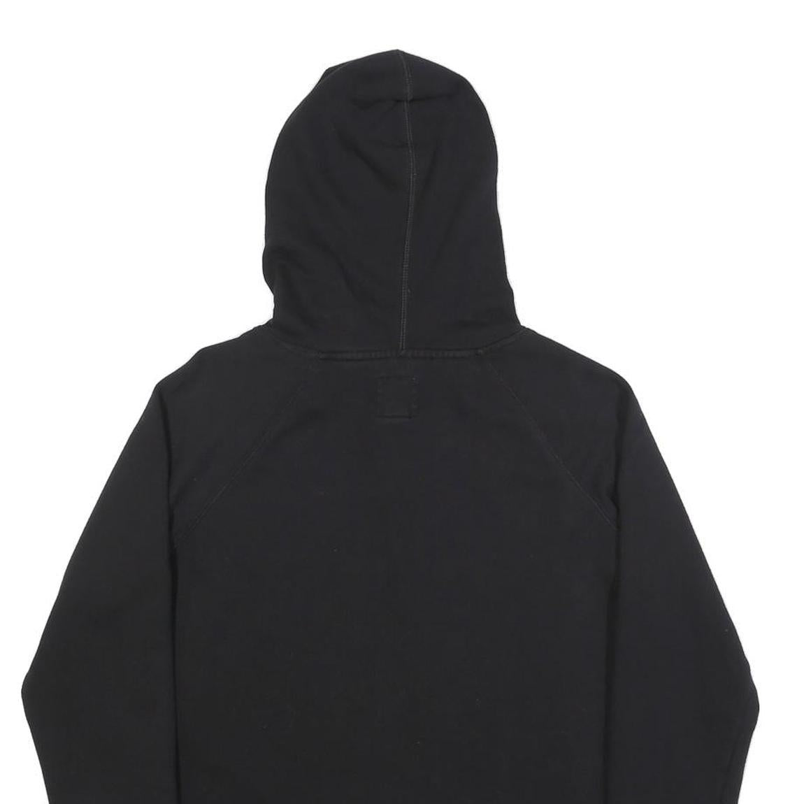 CHAMPION Womens Black Hoodie S Cotton Blend Pullover Logo Sweatshirt