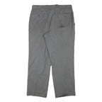 HAGMAN Mens Wool Blend Grey Regular Fit Straight Leg Trousers W34 L28 Smart Work