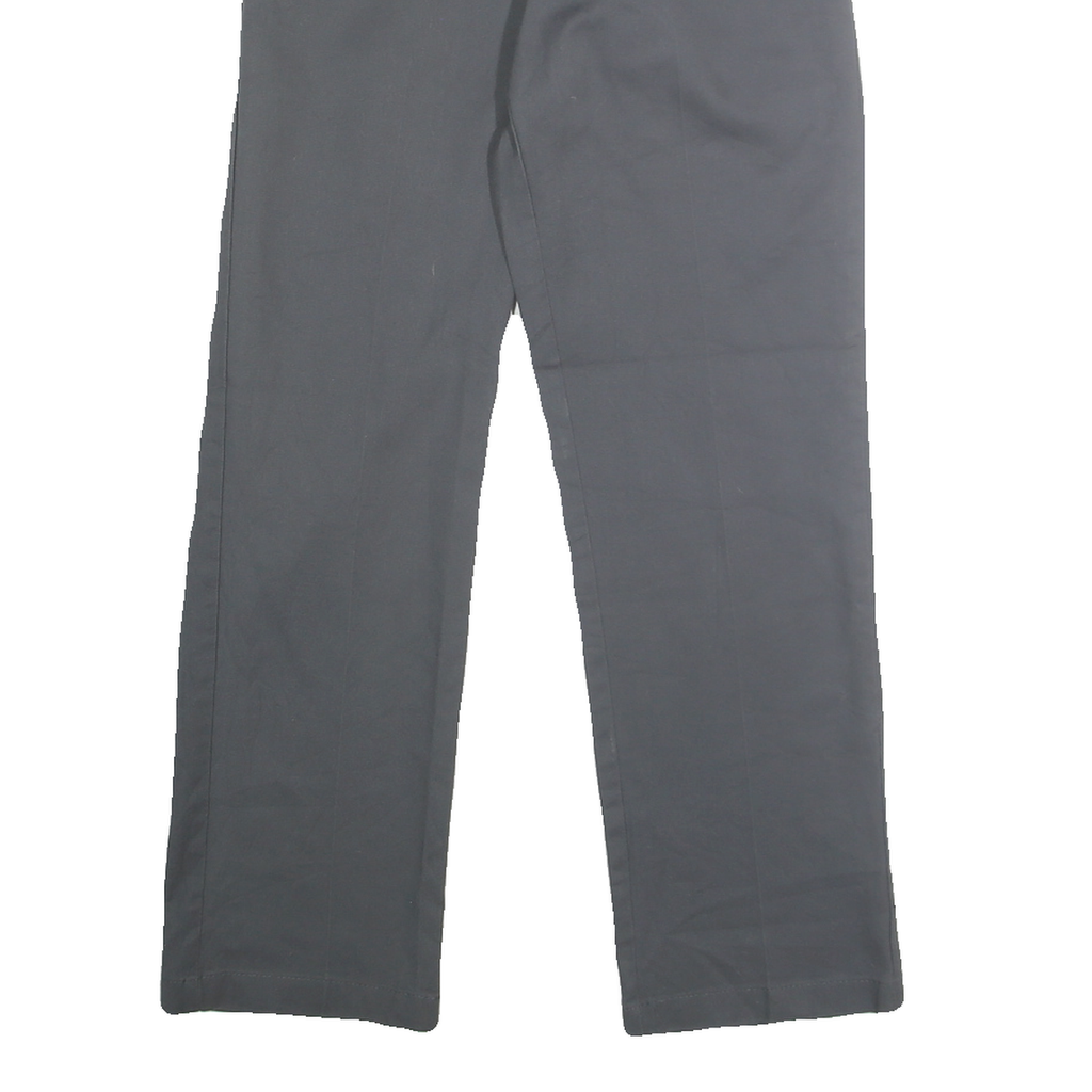 DICKIES Mens Cotton Blend Grey Regular Straight Trousers W28 L30 Workwear Zip