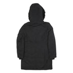 CALVIN KLEIN Womens Black Polyester Parka Jacket S Zip Hooded Casual Warm