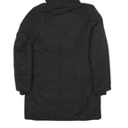CALVIN KLEIN Womens Black Polyester Parka Jacket S Zip Hooded Casual Warm