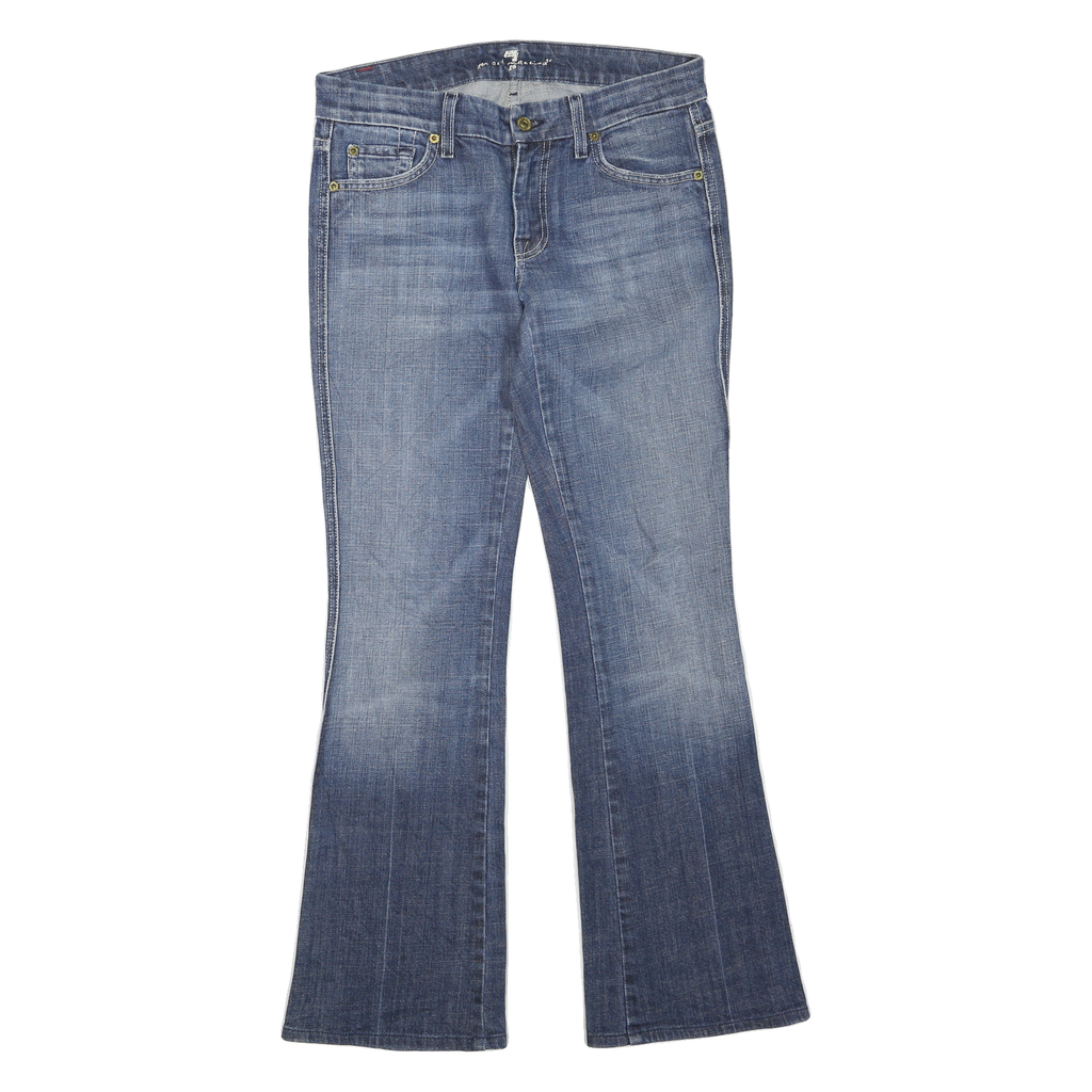 7 FOR ALL MANKIND Womens Jeans Blue Regular Flared Denim Medium W30 L30 Stylish
