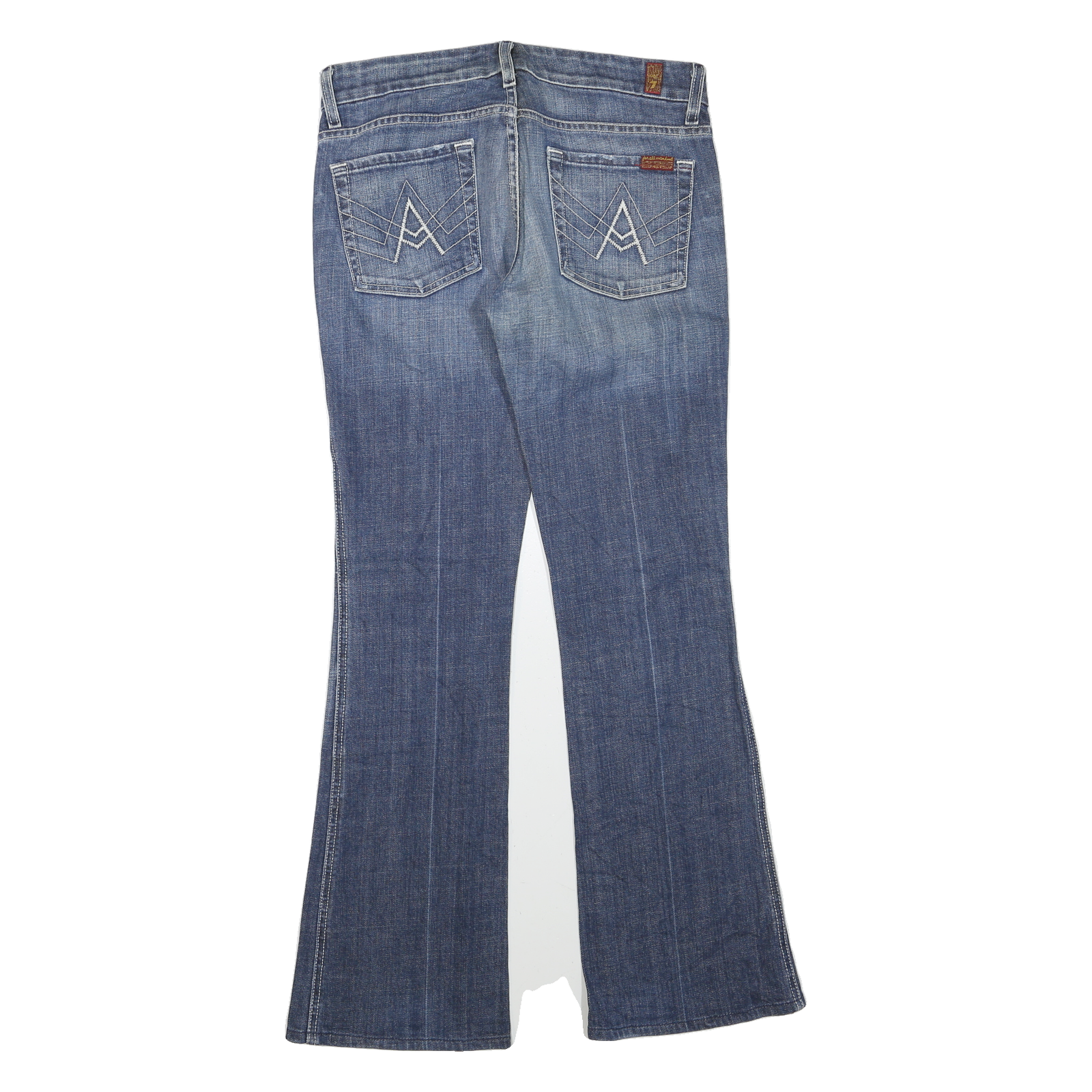 7 FOR ALL MANKIND Womens Jeans Blue Regular Flared Denim Medium W30 L30 Stylish