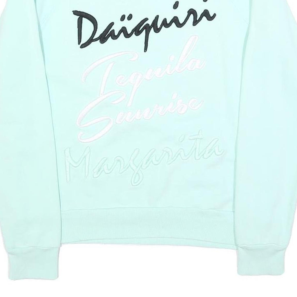 FILLES A PAPA Womens Light Blue Sweatshirt M Crew Neck Casual Pullover Cotton