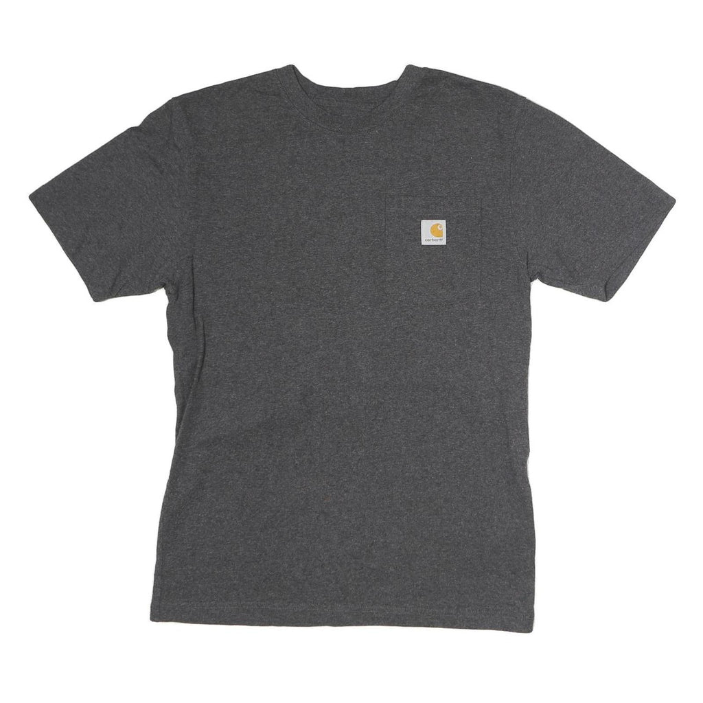 CARHARTT Mens Grey Pocket T-Shirt S Cotton Short Sleeve Crew Neck Workwear