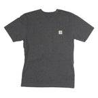CARHARTT Mens Grey Pocket T-Shirt S Cotton Short Sleeve Crew Neck Workwear