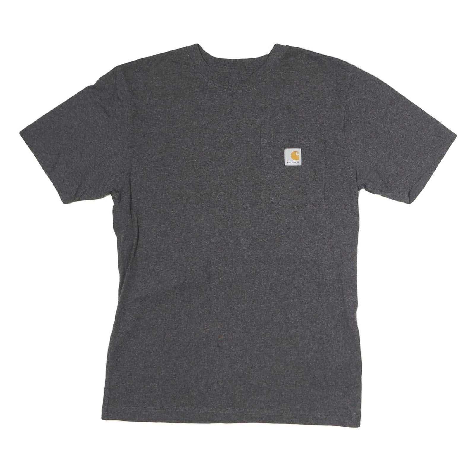 CARHARTT Mens Grey Pocket T-Shirt S Cotton Short Sleeve Crew Neck Workwear