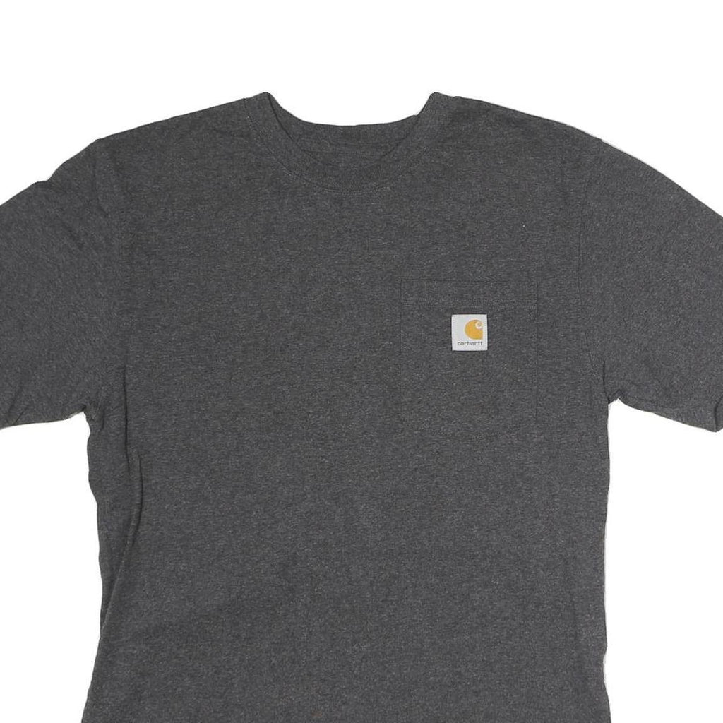 CARHARTT Mens Grey Pocket T-Shirt S Cotton Short Sleeve Crew Neck Workwear