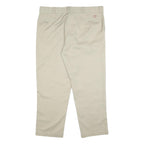 DICKIES Mens Regular Fit Beige Cotton Blend Zip Trousers W42 L30 Classic