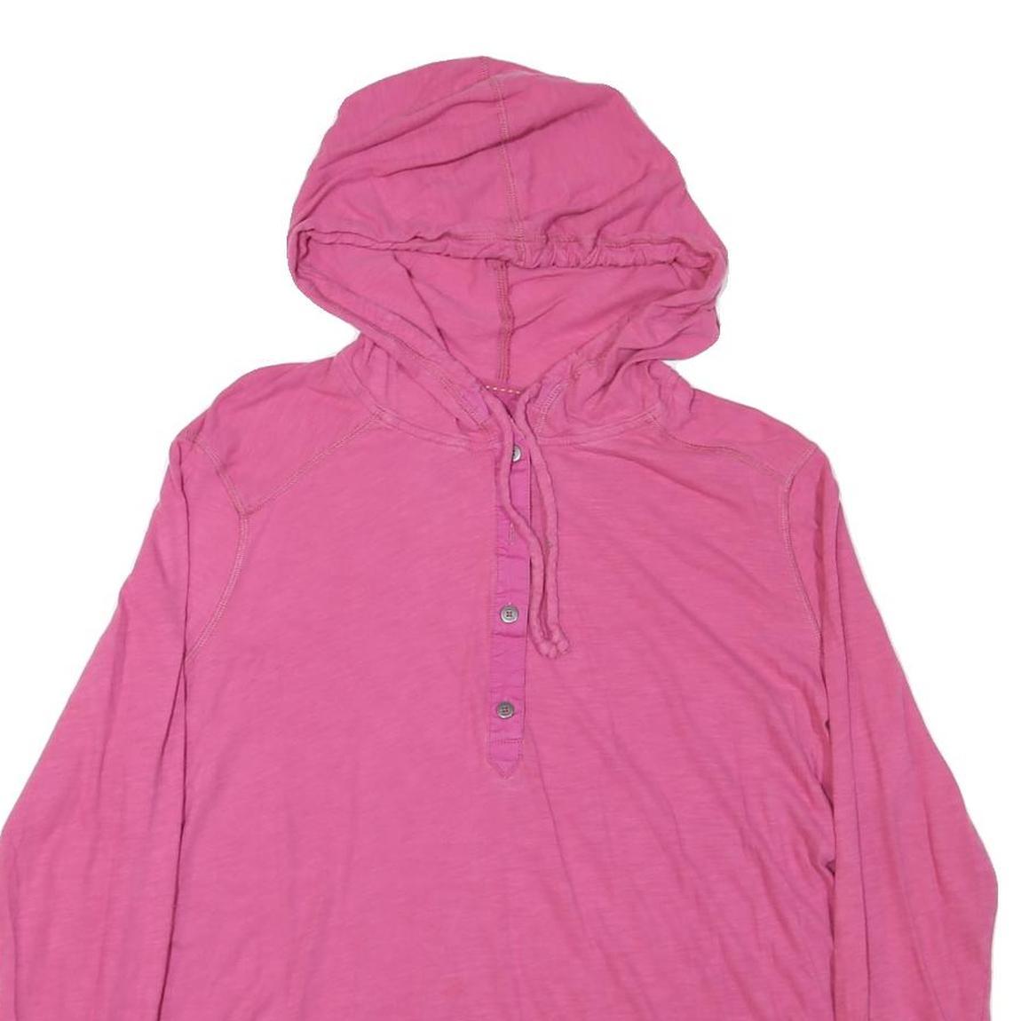 CARHARTT Womens Pink Hoodie T-Shirt XL Long Sleeve Henley Casual Cotton Blend