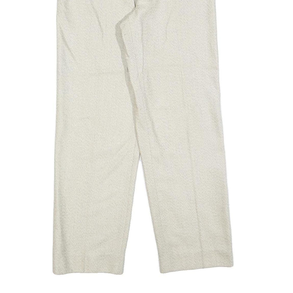 VALENTINO Womens Wool Blend Cream Regular Fit Straight Leg Trousers W26 L30