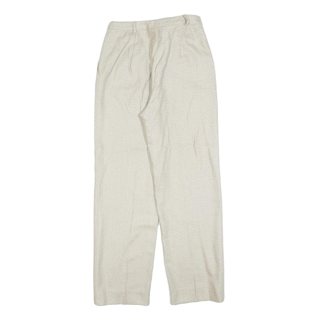 VALENTINO Womens Wool Blend Cream Regular Fit Straight Leg Trousers W26 L30