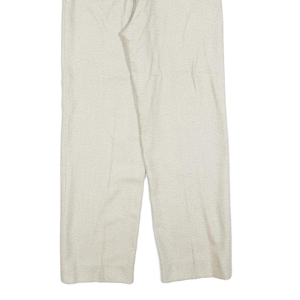 VALENTINO Womens Wool Blend Cream Regular Fit Straight Leg Trousers W26 L30