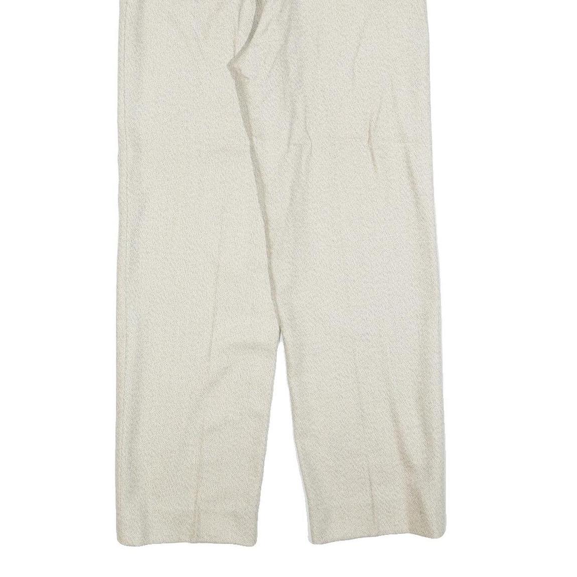 VALENTINO Womens Wool Blend Cream Regular Fit Straight Leg Trousers W26 L30