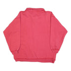 PRO SPIRIT Womens Red Polo Collar L Cotton Blend Sweatshirt Casual Pullover