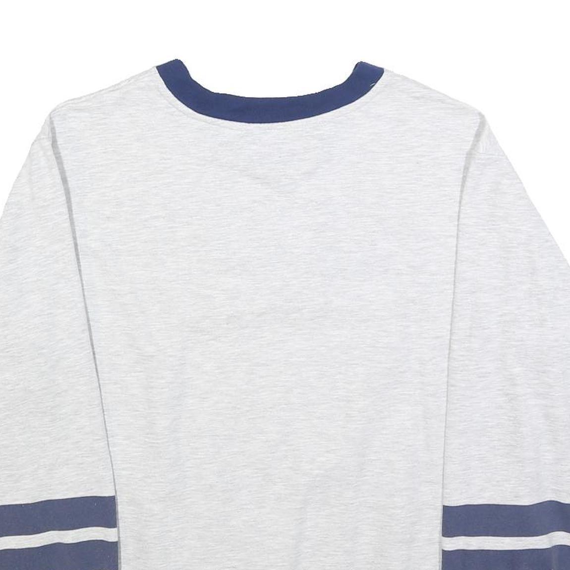 DISNEY Womens White & Navy Mickey And Friends Crew Neck M Cotton Sweatshirt