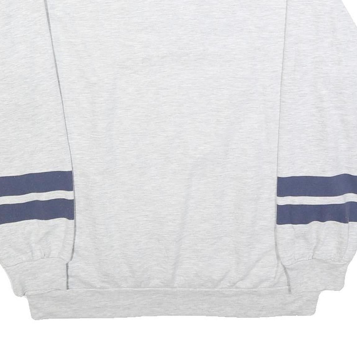 DISNEY Womens White & Navy Mickey And Friends Crew Neck M Cotton Sweatshirt