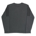 ADIDAS Womens Grey Cotton Blend Crew Neck Sweatshirt S Lightweight Pullover